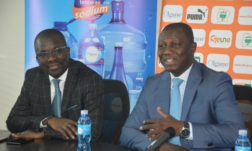 Partenariat ‘‘FIF/Olgane’’ : Eléphants et acteurs des Championnats se mettent à l'eau minérale Olgane