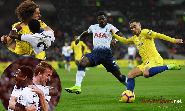 Premier League (13è J) : Tottenham avec un Aurier des grands jours inflige à Chelsea sa 1ère défaite