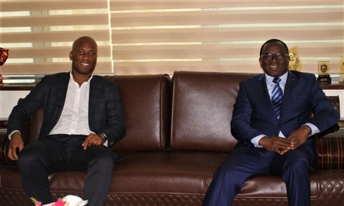 Présidence FIF : Après le couple Présidentiel, Drogba reçu par le Ministre des Sports