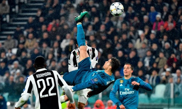 Ronaldo : Une volée acrobatique pour son 120è but en Ligue des Champions
