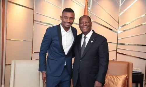 Salomon Kalou reçu par le Président de la République