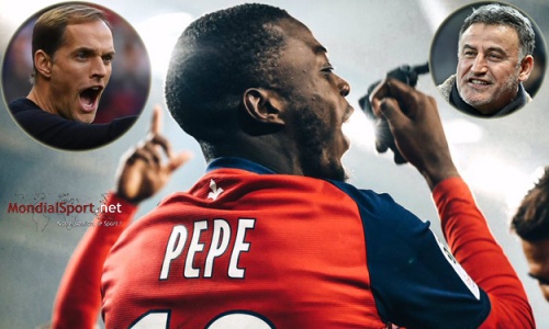Tuchel (PSG) veut Nicolas Pépé, Galtier (Lille) n'y voit pas d'inconvénient