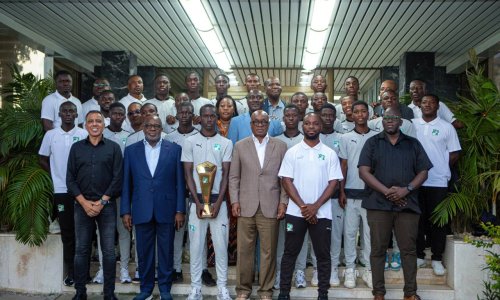 Vainqueurs du tournoi Youth to Pro Tournament, les Eléphanteaux U16 reçus par les dirigeants de la FIF